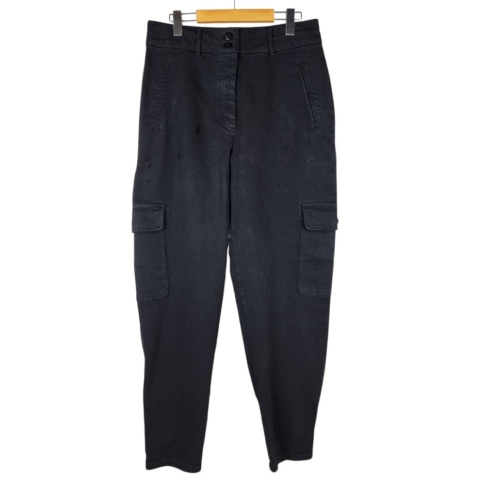 Aritzia Wilfred Free Modern Cargo High Waist Taper Leg Pant Black Size 12